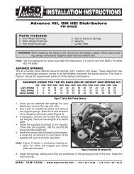 Advance Kit, GM HEI Distributors - MSD Ignition