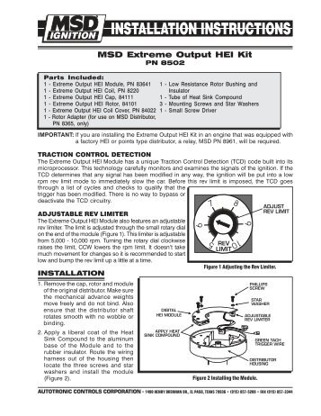 MSD Extreme Output HEI Kit - MSD Ignition