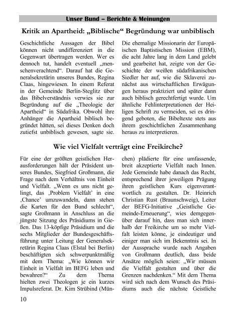 Gemeindebrief Ausgabe 03-6 - Baptisten in Rostock