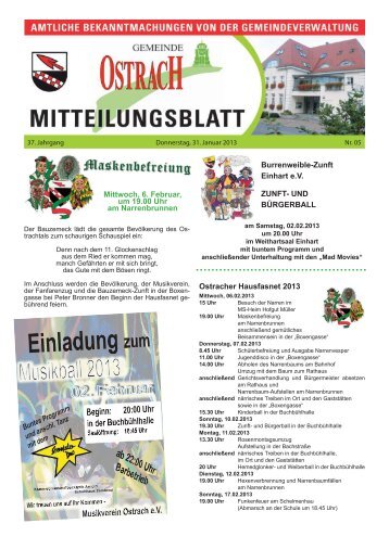Mitteilungsblatt Nr. 5 - Ostrach
