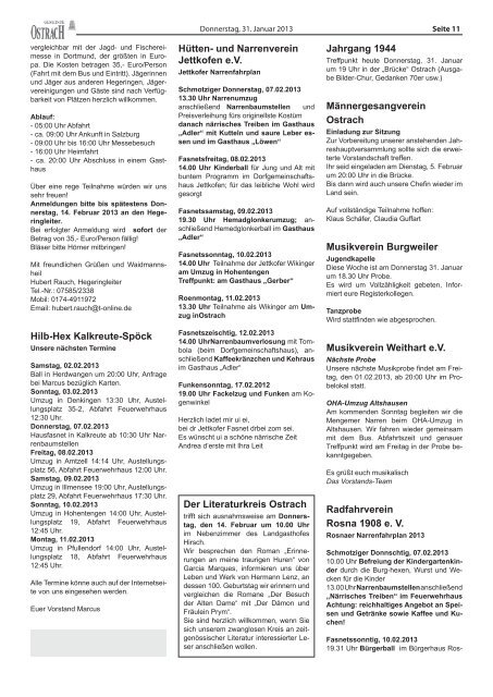 Mitteilungsblatt Nr. 5 - Ostrach