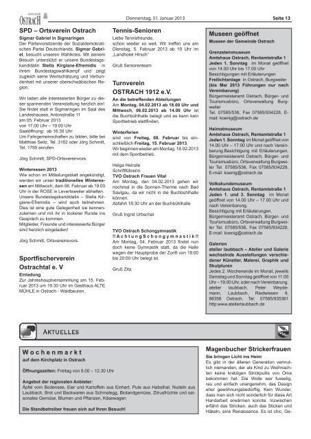 Mitteilungsblatt Nr. 5 - Ostrach