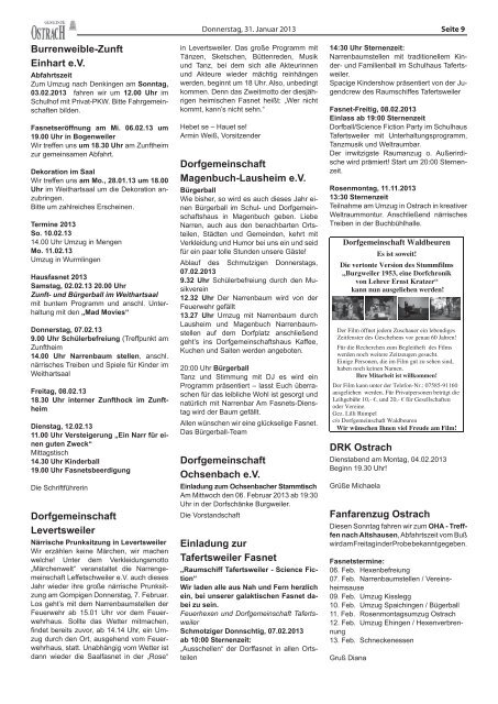 Mitteilungsblatt Nr. 5 - Ostrach