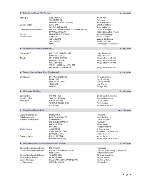 Jahresbericht 2010 - German Cinema