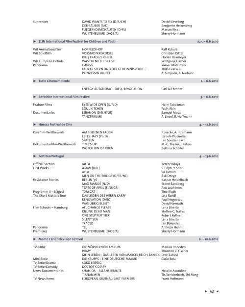 Jahresbericht 2010 - German Cinema