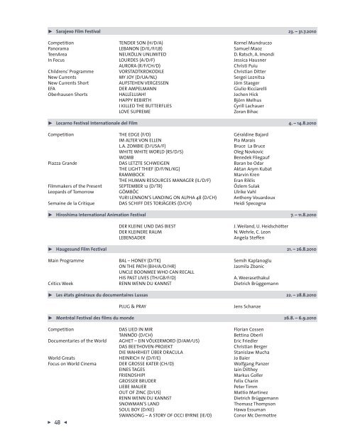 Jahresbericht 2010 - German Cinema