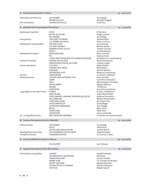 Jahresbericht 2010 - German Cinema