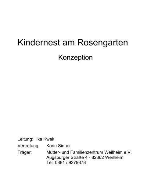 Konzeption - Kindernest am Rosengarten