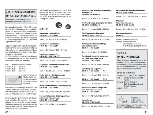 das neue FBS-Programm 2013 - Familienbildungsstätte Herrenberg