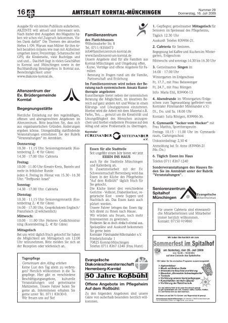 amtsblatt korntal-münchingen 7 - Stadt Korntal-Münchingen