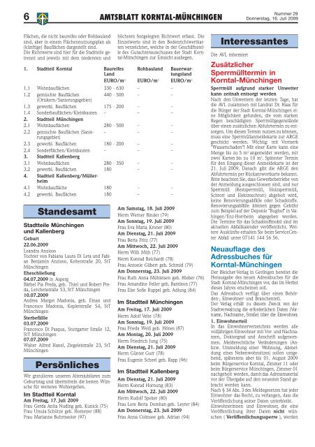 amtsblatt korntal-münchingen 7 - Stadt Korntal-Münchingen