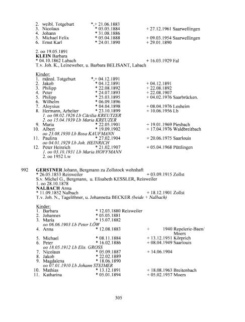 Einwohner von - Unser Heimatdorf Niedersaubach-Rümmelbach