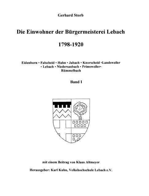 Einwohner von - Unser Heimatdorf Niedersaubach-Rümmelbach