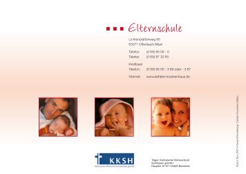 Elternschule- Broschüre 1Hj 2008 - Ketteler Krankenhaus Offenbach