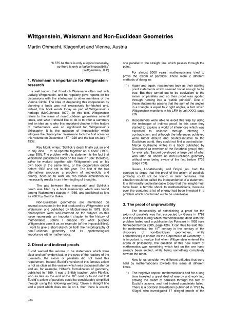 Preproceedings 2006 - Austrian Ludwig Wittgenstein Society