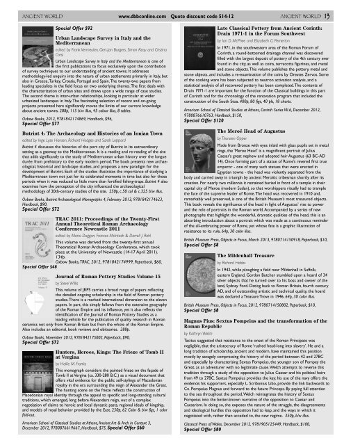 Book News Winter 2012 Part2.pdf - Oxbow Books