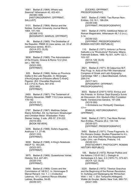 Syme Database in Alphabetical Order - Wolfson College