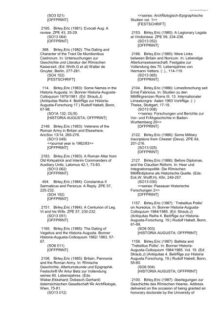 Syme Database in Alphabetical Order - Wolfson College