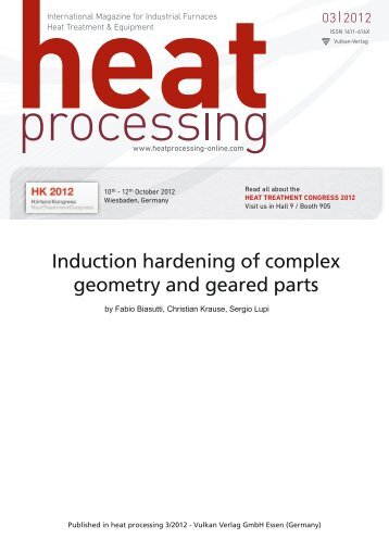 Induction hardening of complex geometry and geared parts - eldec