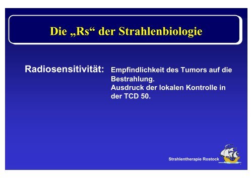 Strahlenbiologie: Grundlagen Teil II - Strahlentherapie - Universität ...