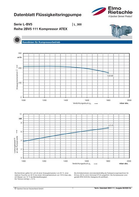 Datenblatt Flüssigkeitsringpumpe - Elmo Rietschle