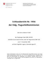 Schlussbericht Nr. 1956 der Eidg. Flugunfallkommission - BFU