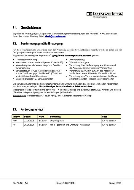 Einbauanleitung KL20KDE - Konvekta