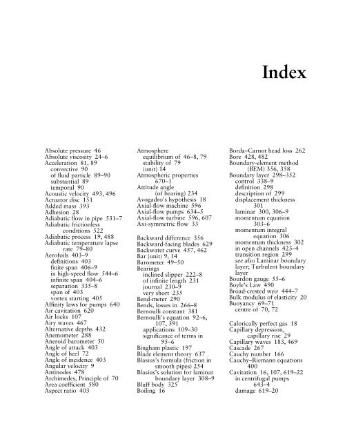 Mechanics of Fluids