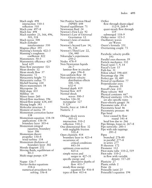 Mechanics of Fluids