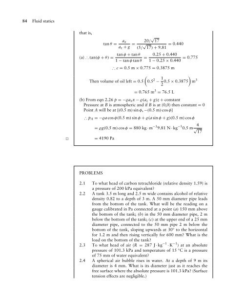 Mechanics of Fluids