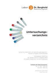 Untersuchungs- verzeichnis - Labor Dr. Berghold