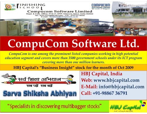 Compucom Software Ltd Code 532339 Hbj Capital
