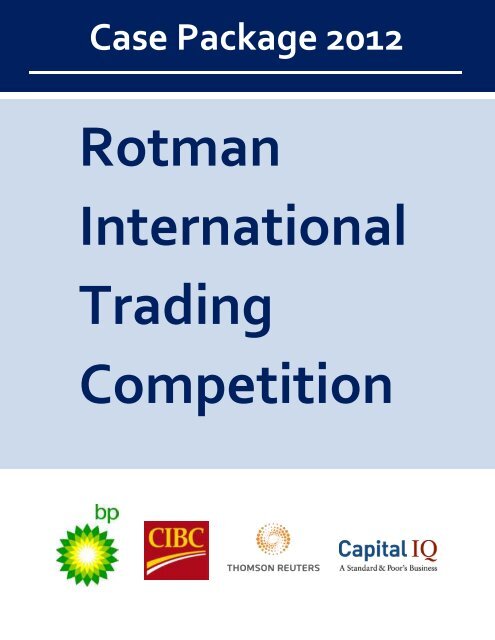 RITC 2012 Case Package - Rotman International Trading ...