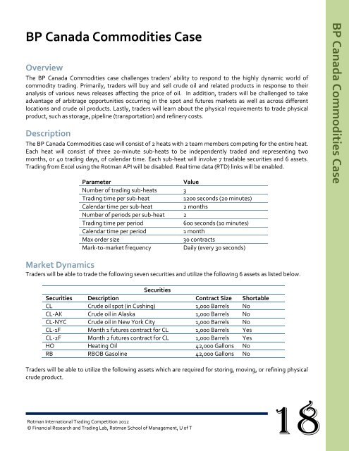 RITC 2012 Case Package - Rotman International Trading ...