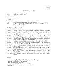 Dr. Colburn Curriculum Vitae 2012 - Center for Cancer Research ...