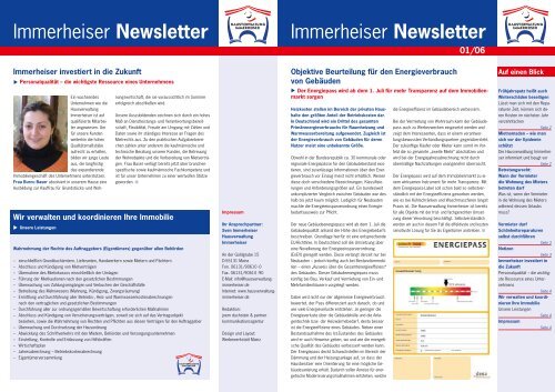 Immerheiser Newsletter Immerheiser Newsletter - Hausverwaltung ...