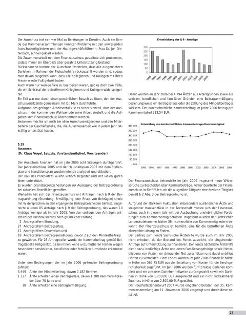 Tätigkeitsbericht 2006 - Sächsische Landesärztekammer