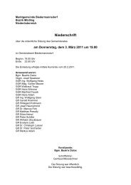 Protokoll der GR-Sitzung vom 03.03.2011 - Biedermannsdorf