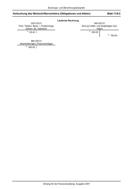 Buchungs- und Berechnungsbeispiele, Anhang ... - Kanton Bern