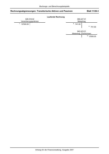 Buchungs- und Berechnungsbeispiele, Anhang ... - Kanton Bern