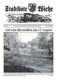 Auf zum Borntalfest am 13. August - Stadt Wiehe