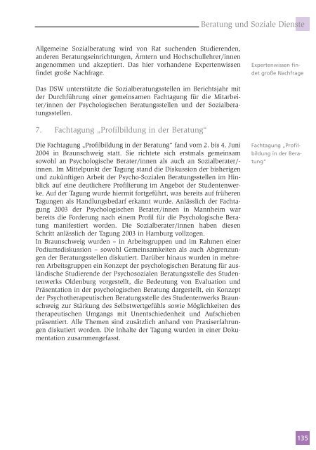 Jahresbericht 2004 - Deutsches Studentenwerk