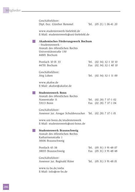 Jahresbericht 2004 - Deutsches Studentenwerk