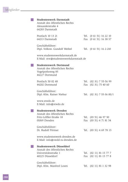 Jahresbericht 2004 - Deutsches Studentenwerk