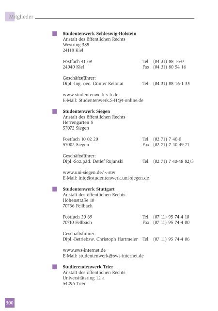 Jahresbericht 2004 - Deutsches Studentenwerk