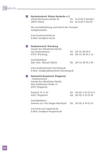 Jahresbericht 2004 - Deutsches Studentenwerk