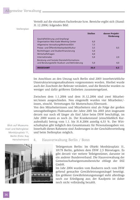 Jahresbericht 2004 - Deutsches Studentenwerk