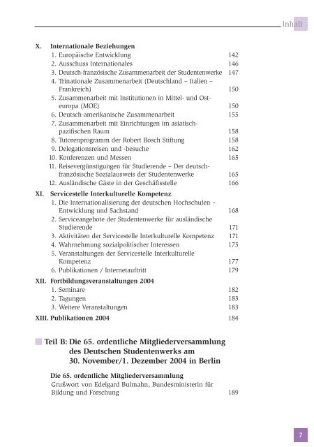 Jahresbericht 2004 - Deutsches Studentenwerk