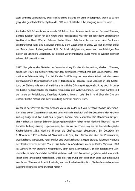 Landesbischof Hermann Beste, Schwerin Vortrag zum 60jährigen ...