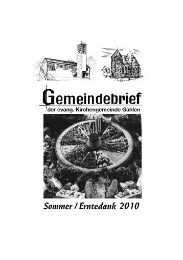 Sommer / Erntedank 2010 - Herzlich willkommen bei der Ev ...